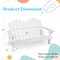 Costway 2 Person Adirondack Chair Kid Solid Wood Loveseat Backrest Arm Rest Patio Coffee/White/Gray